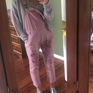 Light Pink Jean Overalls